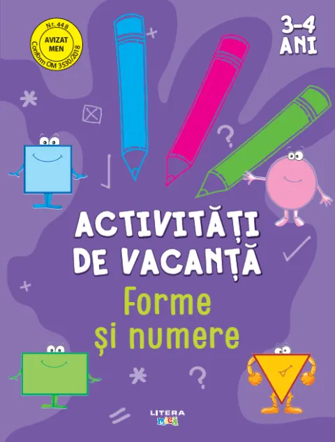 Coperta cărții Activitati de vacanta. Forme si numere (3-4 ani)