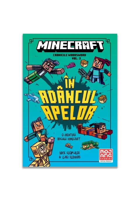 Coperta cărții Minecraft. Cronicile Woodsword. În adâncul apelor (Vol. 3)