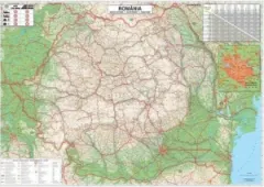 Coperta cărții Romania Harta Rutiera - Harta Pliabila Dimensiune: 100 x 70 cm