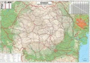 Coperta cărții Romania Harta Rutiera - Harta Pliabila Dimensiune: 100 x 70 cm
