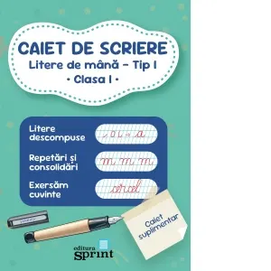 Coperta cărții Caiet de scriere. Litere de mana. Tip& I, clasa& I