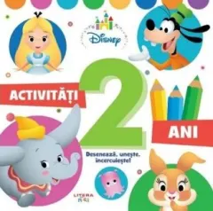 Coperta cărții Disney Bebe. Activitati 2 ani. Deseneaza, uneste, incercuieste!