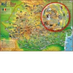 Coperta cărții Harta Romaniei pentru copii (100 x 140 cm)
