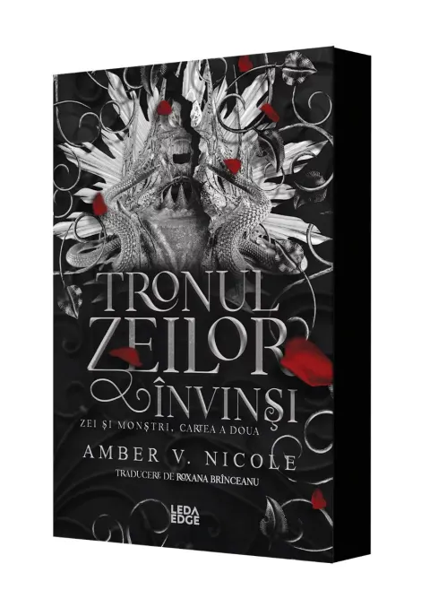 Coperta cărții Tronul zeilor invinsi (al doilea volum al seriei „Zei si monstri”) editie speciala