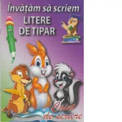 Coperta cărții Invatam sa scriem litere de tipar. Caiet de scriere