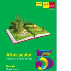 Coperta cărții Atlas scolar. Vietuitoare si medii de viata. Biologie. Clasa a V-a