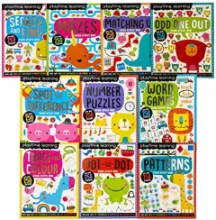 Coperta cărții Playtime Learning Numbers Words Colours Sticker Activity 10 Books Set