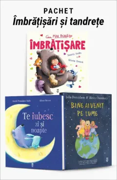 Coperta cărții Pachet Îmbrățișări și tandrețe. Cea mai bună îmbrățișare/Te iubesc zi și noapte/Bine ai venit pe lume - Smriti Halls