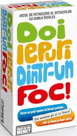 Coperta cărții What Do You Meme? - Doi iepuri dintr-un foc