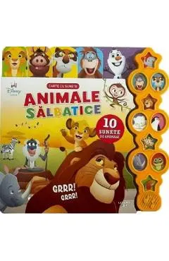 Coperta cărții Disney Bebe. Animale salbatice. Carte cu sunete