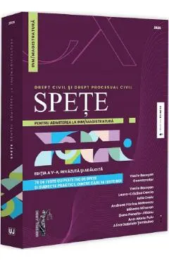 Coperta cărții Spete pentru admiterea la INM/Magistratura. Drept civil si Drept procesual civil Ed.5 - Vasile Bozesan, Laura-Cristina Carcia, Iulia Craiu, Andreea Florina Mateescu