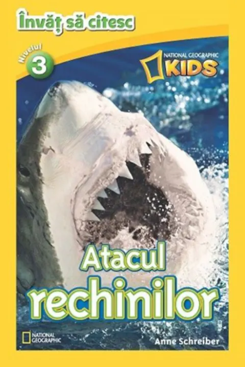 Coperta cărții Atacul rechinilor. National Geographic Kids. Învăț să citesc (nivelul 3)