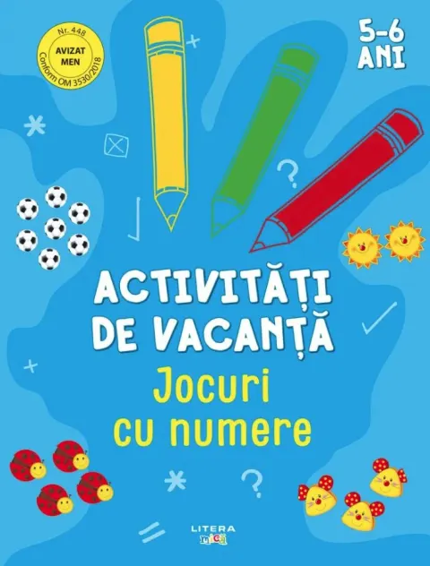 Coperta cărții Activitati de vacanta. Jocuri cu numere (5-6 ani)