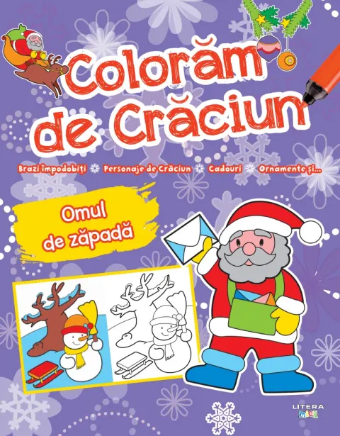 Coperta cărții Coloram de Craciun. Omul de zapada
