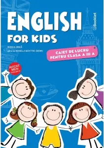 Coperta cărții English for kids. Caiet de lucru pentru clasa a III-a