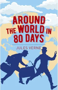 Coperta cărții Around the World in Eighty Days, Jules Verne