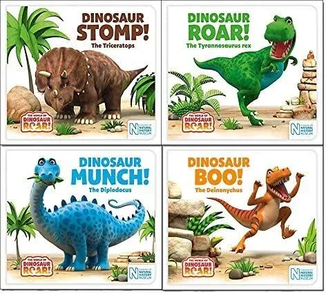 Coperta cărții The World Of Dinosaur Roar Series Books 1 - 4 Collection Set (dinosaur Roar, Dinosaur Boo, Dinosaur Munch, Dinosaur Stomp)