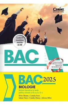 Coperta cărții Bacalaureat 2025. Biologie - Clasele 9-10 - Silvia Olteanu, Camelia Voicu, Iuliana Tanur, Camelia Manea, Adriana Mihai