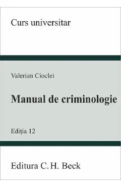 Coperta cărții Manual de criminologie Ed.12