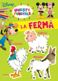Coperta cărții Disney Bebe. Uneste punctele. La ferma