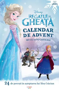 Coperta cărții Disney. Regatul de gheata. Calendar de advent. Set cu 24 de carticele (transport gratuit)