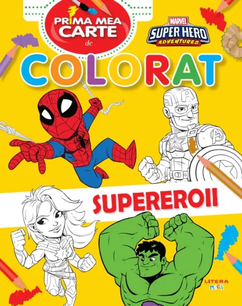 Coperta cărții Marvel. Prima mea carte de colorat. Supereroii