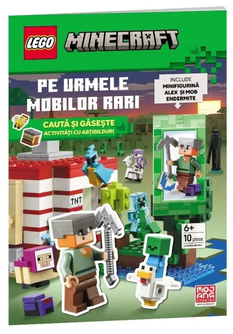 Coperta cărții LEGO Minecraft - Pe urmele mobilor rari