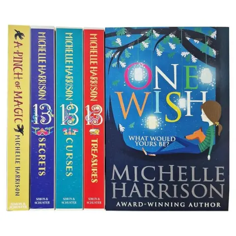 Coperta cărții Michelle Harrison Collection 5 Books Set (One Wish, The Thirteen Treasures, The Thirteen Curses, The Thirteen Secrets & A Pinch of Magic)