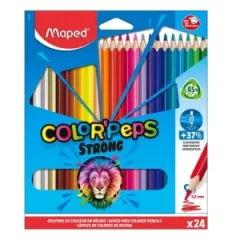 Coperta cărții Creioane colorate Maped Color&’Peps Strong, 24 culori/set