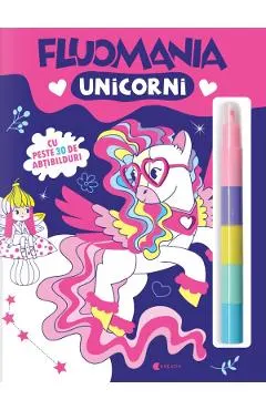 Coperta cărții fluomania. unicorni