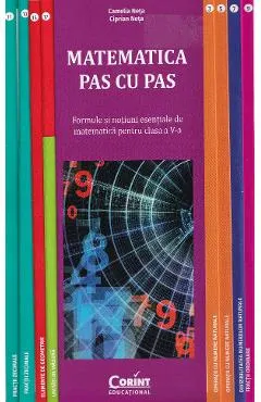 Coperta cărții Matematica pas cu pas - Clasa 5 - Formule si notiuni esentiale - Camelia Neta, Ciprian Neta