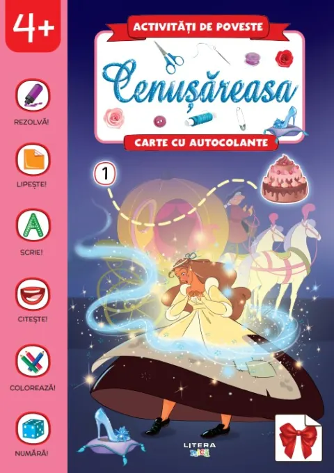 Coperta cărții Activitati de poveste. Cenusareasa. Carte cu autocolante