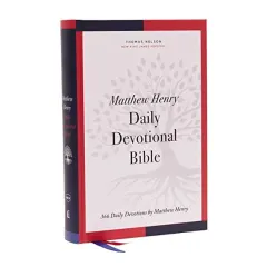 Coperta cărții NKJV, Matthew Henry Daily Devotional Bible, Hardcover, Red Letter, Thumb Indexed, Comfort Print