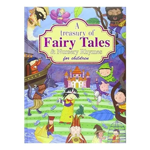 Coperta cărții A treasury of fairy tales and nursery rhymes for children