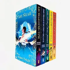 Coperta cărții Pandava Rick Riordan Presents Aru Shah Series Books 1 - 5 Collection by Roshani Chokshi (End of Time, Song of Death, Tree of Wishes, City of Gold & Nectar of Immortality)