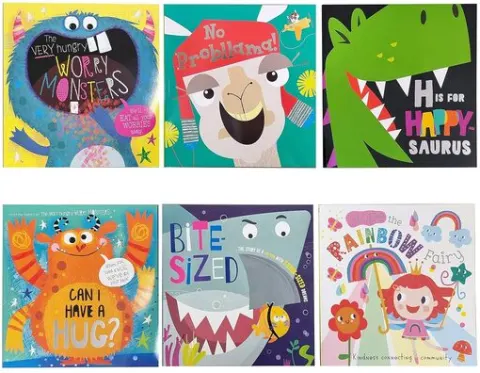 Coperta cărții The Very Hungry Worry Monsters Picture Book set x 6 in Bag, Rosie Greening Christie Hainsby, Holly Lansley