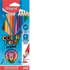 Coperta cărții Creioane colorate Colors Peps Strong 12 culori/set, Maped