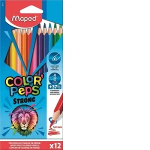 Coperta cărții Creioane colorate Colors Peps Strong 12 culori/set, Maped