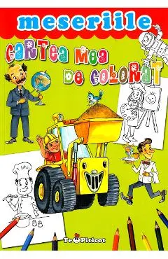 Coperta cărții Cartea mea de colorat. Meseriile