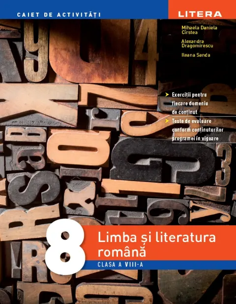 Coperta cărții Limba si literatura romana. Caiet de activitati. Clasa a VIII-a