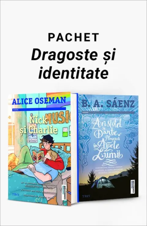 Coperta cărții Pachet Dragoste și identitate. Nick și Charlie/Aristotel și Dante plonjează în apele lumii - Alice Oseman