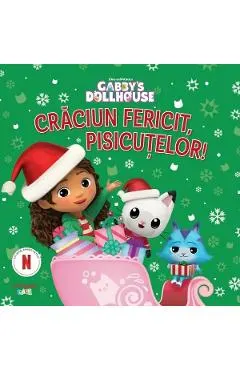 Coperta cărții Gabby's Dollhouse. Craciun fericit, pisicutelor!