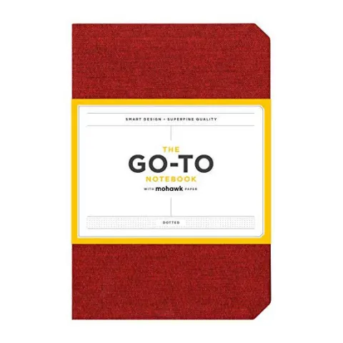 Coperta cărții Go-To Notebook with Mohawk Paper, Brick Red Dotted : (Dotted Notebook, Notebook with Dots, Red Notebook)