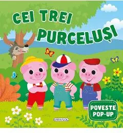 Coperta cărții Cei trei purcelusi. Poveste pop-up