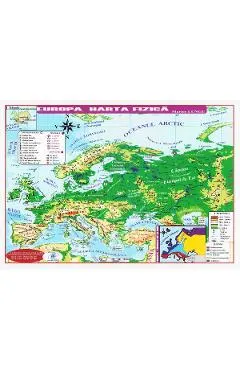 Coperta cărții Plansa: Harta Europei. Harta politica, harta fizica A4