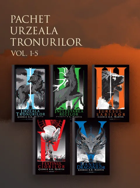 Coperta cărții Pachet Urzeala Tronurilor 1-5 (ed. 2020)