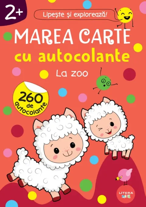 Coperta cărții Marea carte cu autocolante. La zoo (2+)