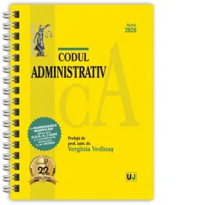 Coperta cărții Codul administrativ. Martie 2026. Editie spiralata, tiparita pe hartie alba