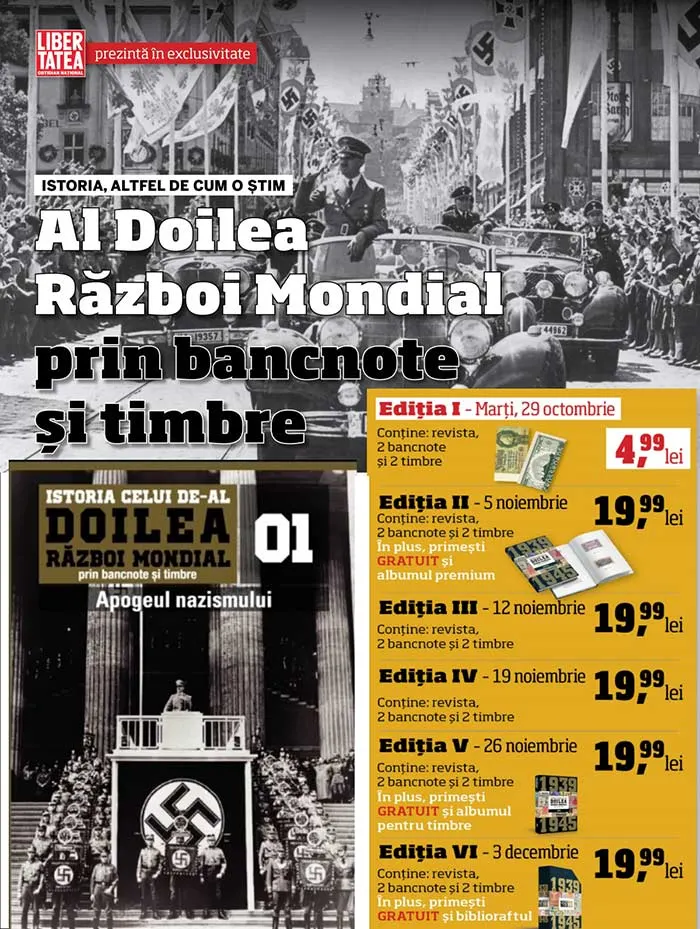 Al Doilea Război Mondial prin bancnote și timbre