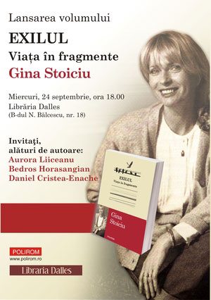 afis_lansare_exilul_gina_stoiciu_bucuresti